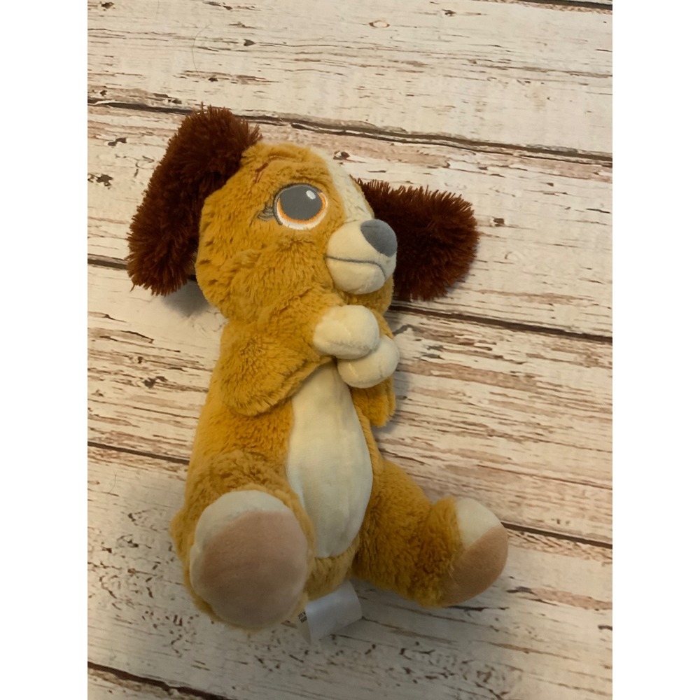 Disney Parks Lady and the Tramp Lady Plush Stuffed Animal Tan Brown 10 Inch
